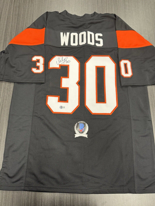 Ickey Woods Signed Cincinnati Bengals Custom Jersey Beckett COA