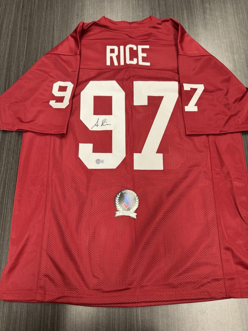 Simeon Rice Signed Arizona Cardinals Custom Jersey Beckett COA