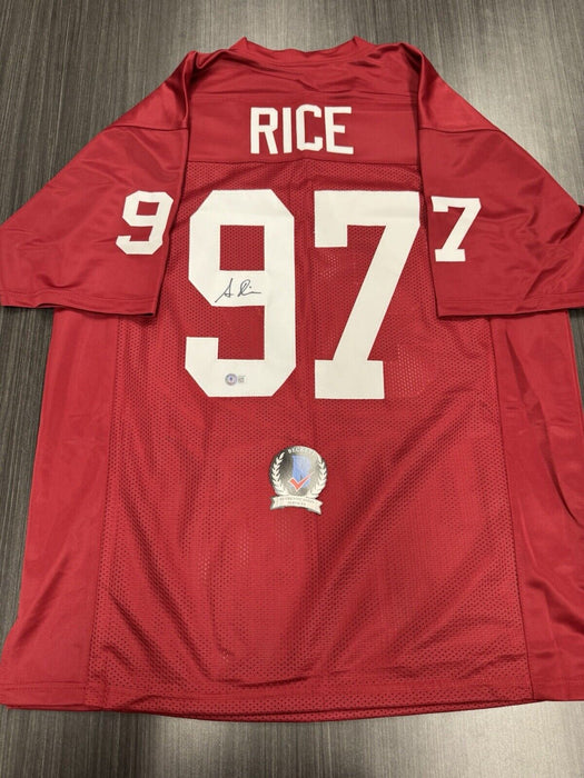 Simeon Rice Signed Arizona Cardinals Custom Jersey Beckett COA
