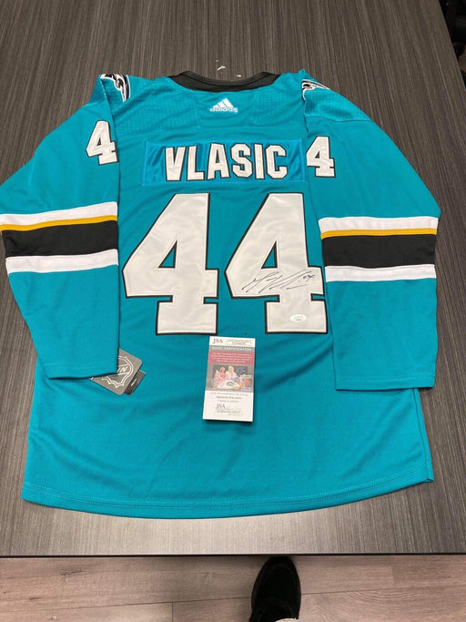 Marc Eduard Vlasic Signed San Jose Sharks Jersey JSA COA