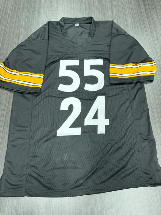 Joey Porter JR/SR dual Signed Pittsburgh Steelers Custom Jersey JSA COA