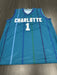 Baron Davis Signed Charlotte Hornets Custom Jersey Beckett COA