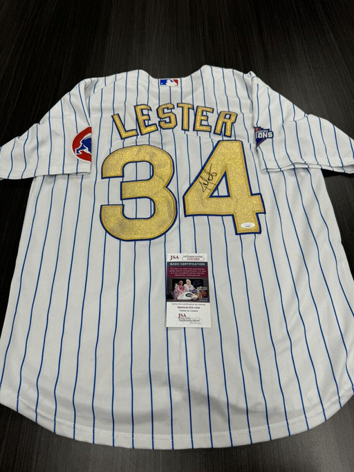 Jon Lester Signed Chicago Cubs World Series Custom Jersey JSA COA