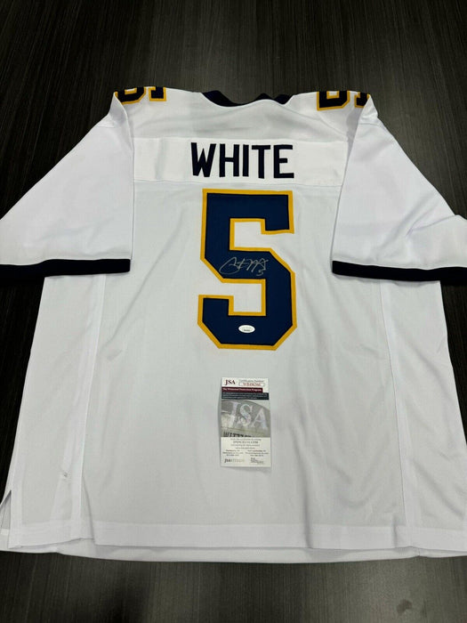 Pat White Signed West Virginia Mountaineers Custom Jersey JSA COA