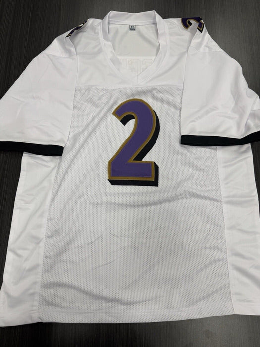 Nate Wiggins Signed Baltimore Ravens Custom Jersey JSA COA