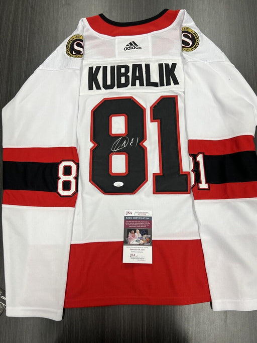 Dominik Kubalik Signed Ottawa Senators Jersey JSA COA