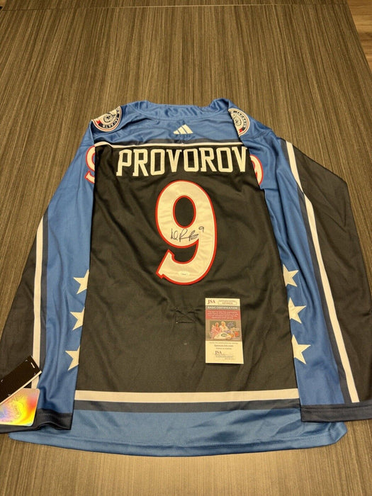 Ivan Provorov Signed Columbus Blue Jackets Jersey JSA COA