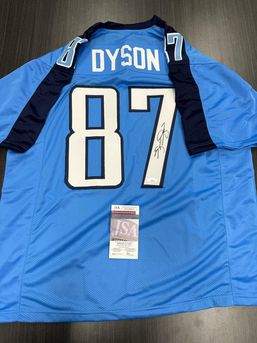 Kevin Dyson Signed Tennessee Titans Custom Jersey JSA COA