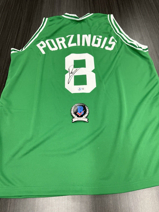 Kristaps Porzingis Signed Boston Celtics Jersey Beckett COA