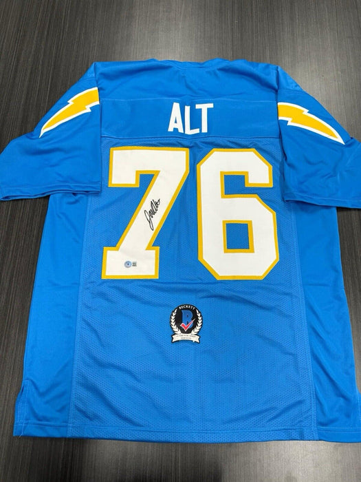 Joe Alt Signed Los Angeles Chargers Custom Jersey Beckett COA