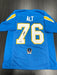 Joe Alt Signed Los Angeles Chargers Custom Jersey Beckett COA