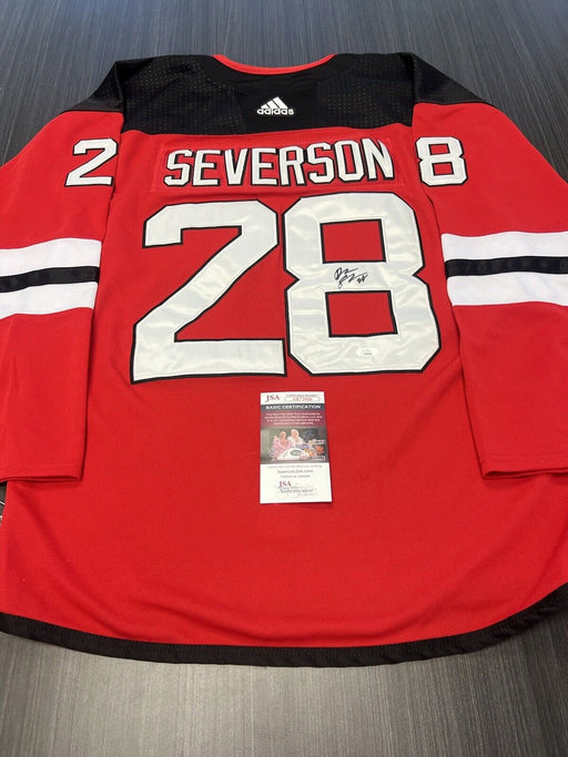 Damon Severson Signed New Jersey Devils Jersey JSA COA