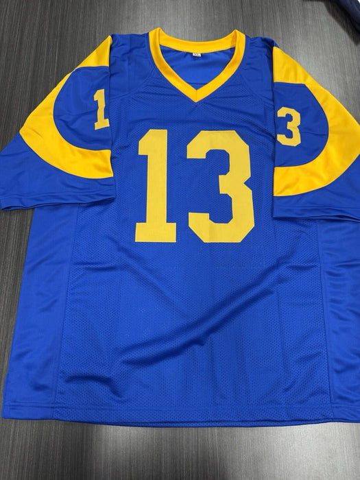 Kurt Warner Signed St Louis Rams Custom Jersey Beckett COA 