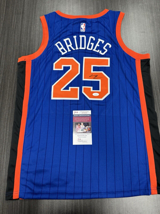 Mikal Bridges Signed New York Knicks Jersey JSA COA