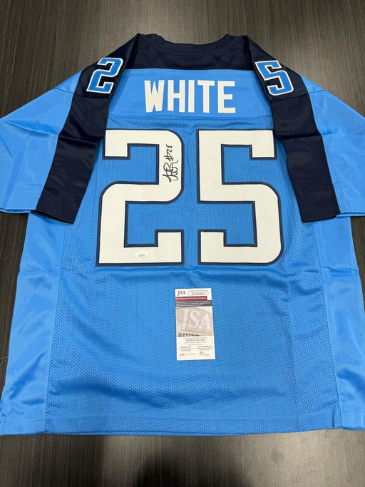 Lendale white Signed Tennessee Titans Custom Jersey JSA COA