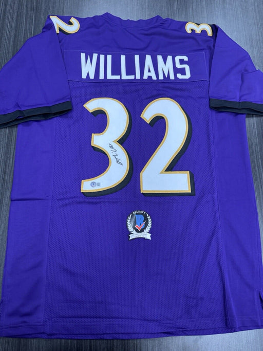 Marcus Williams Signed Baltimore Ravens Custom Jersey Beckett COA