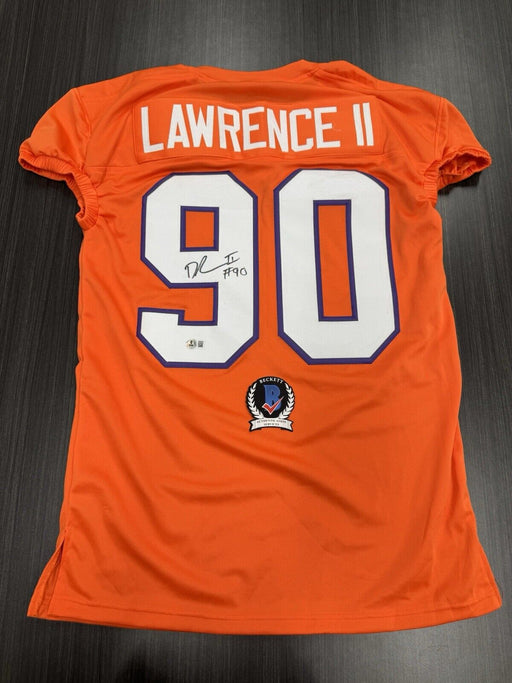 Dexter Lawrence Signed Clemson Tigers Custom Jersey Beckett COA