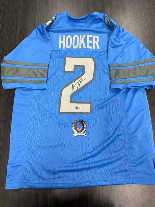 Hendon Hooker Signed Detroit Lions Custom Jersey Beckett COA