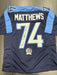 Bruce Matthews Signed Tennessee Titans Custom Jersey Beckett COA