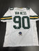 Lukas Van Ness Signed Green Bay Packers Custom Jersey Beckett COA