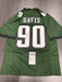 Jordan Davis Signed Philadelphia Eagles Custom Jersey JSA COA