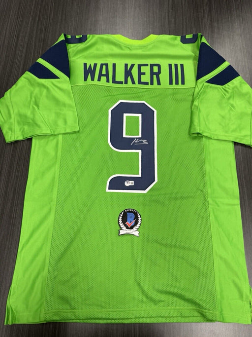 Kenneth Walker Signed Seattle Seahawks Custom Jersey Beckett COA