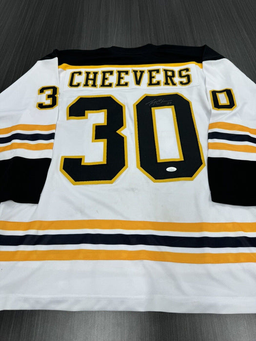 Gerry Cheevers Signed Boston Bruins Custom Jersey JSA COA