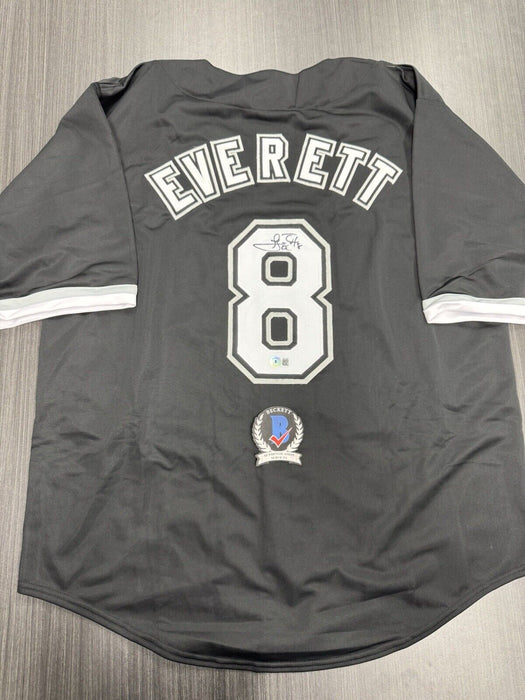 Carl Everett Signed Chicago White Sox  Custom Jersey Beckett COA