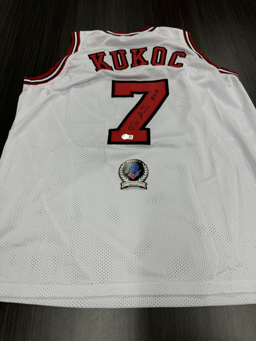 Toni Kukoc Signed Chicago Bulls Custom Jersey Beckett COA