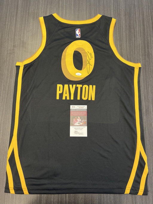 Gary Payton Signed Golden State Warriors Jersey JSA COA