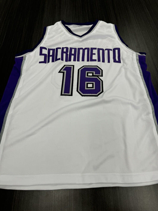 Peja Stojakovic Signed Sacramento Kings Custom Jersey Beckett COA