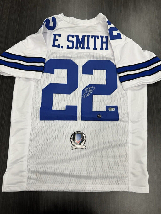 Emmitt Smith Signed Dallas Cowboys Custom Jersey Beckett COA