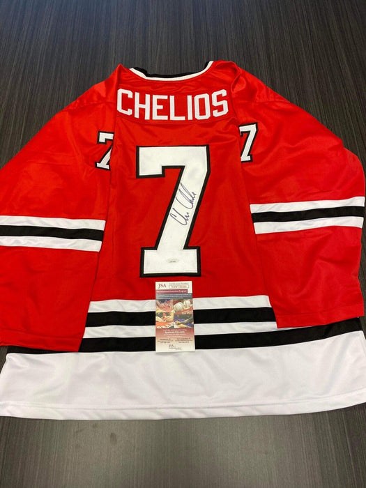 Chris Chelios Chicago Blackhawks Autographed Custom Jersey JSA