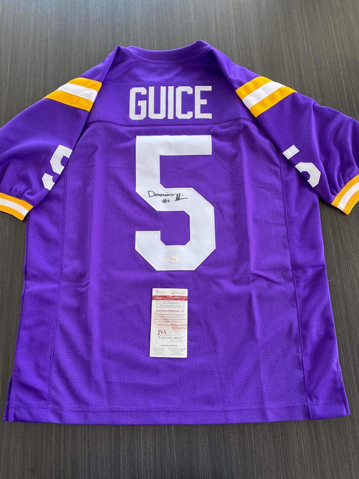 Derrius Guice LSU Tigers Autographed Custom Jersey JSA