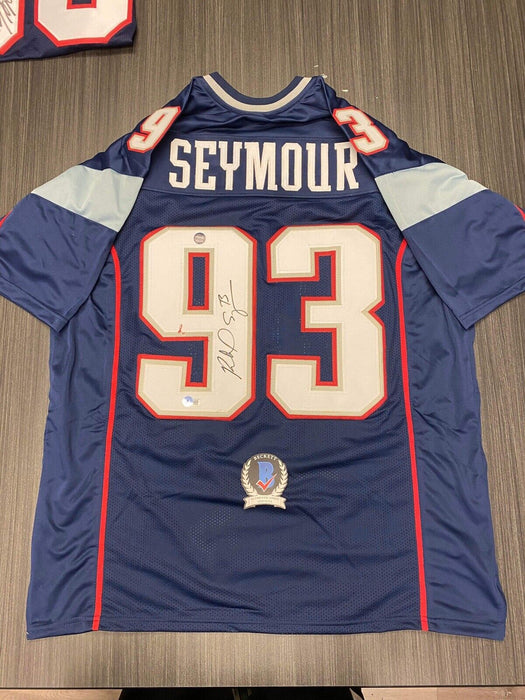 Richard Seymour New England Patriots Autographed Custom Jersey Beckett