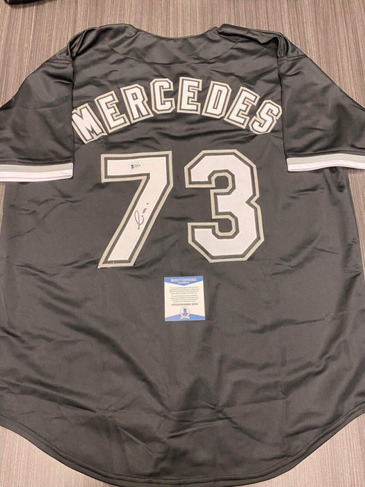 Yermin Mercedes Chicago White Sox Autographed Custom Jersey Beckett