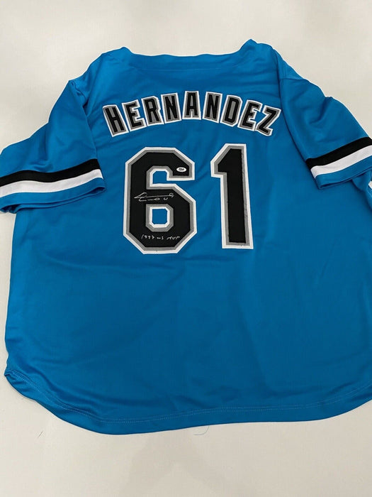 Livan Hernandez Florida Marlins Autographed Custom Jersey RSA Inscribed