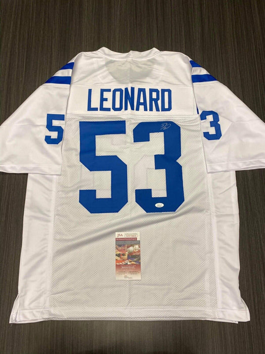 Darius Leonard Indianapolis Colts Autographed Custom Jersey JSA