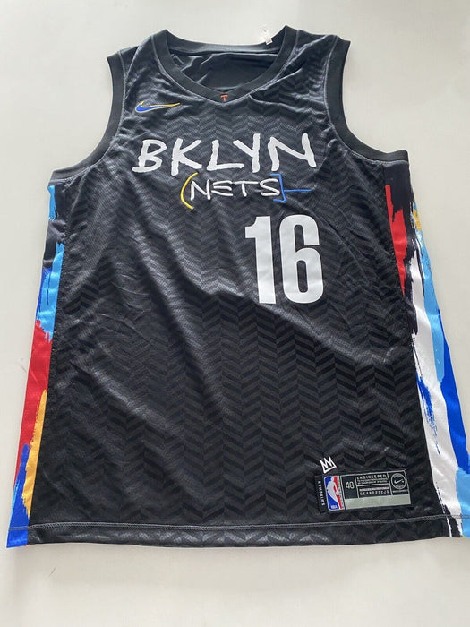 James Johnson Brooklyn Nets Autographed Custom Jersey JSA