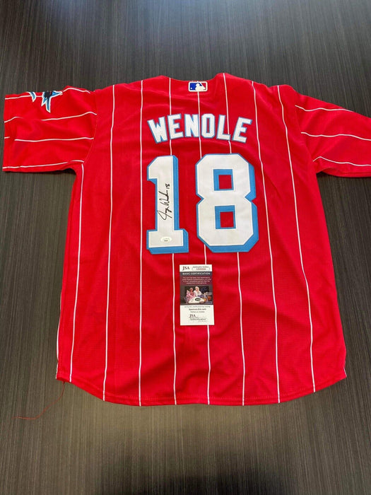 Joey Wendle Miami Marlins Autographed Custom Jersey JSA