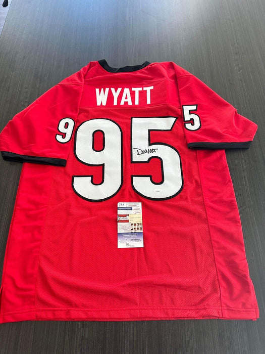 Devonte Wyatt Georgia Bulldogs Autographed Custom Jersey JSA