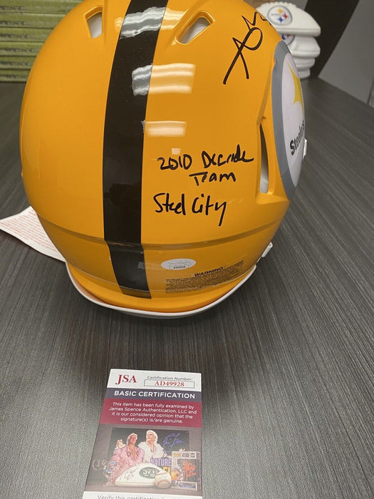 Antonio Brown Pittsburgh Steelers Autographed Authentic Full Size Helmet JSA Inscribed