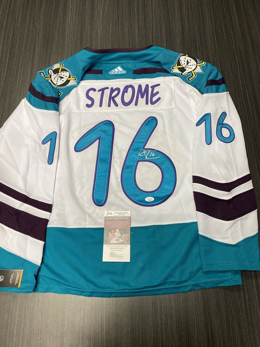 Ryan Strome Anaheim Ducks Autographed Custom Jersey JSA