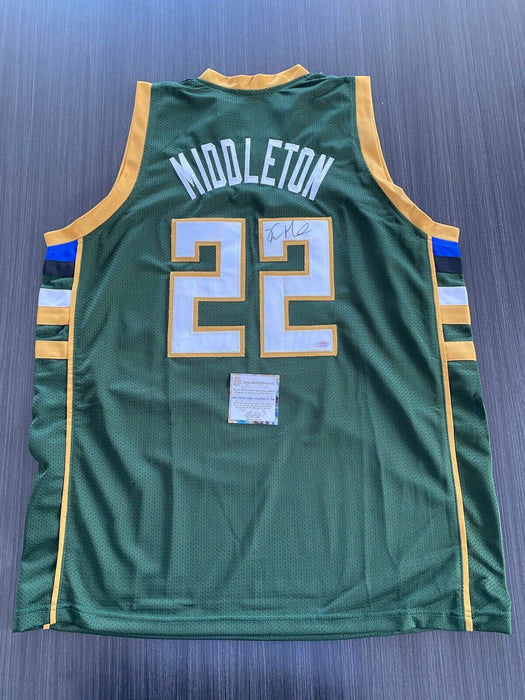 Khris Middleton Milwaukee Bucks Autographed Custom Jersey Schwartz