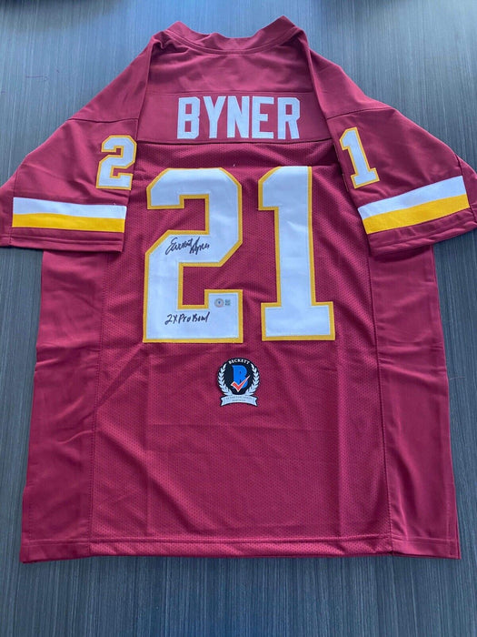 Earnest Byner Washington Redskins Autographed Custom Jersey Beckett Inscribed