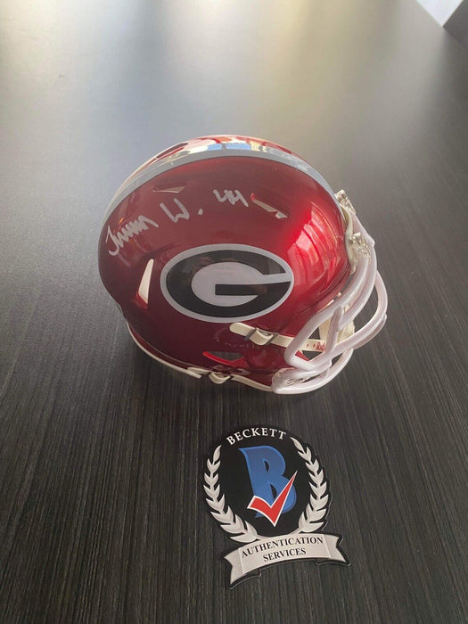 Travon Walker Georgia Bulldogs Autographed  Mini Helmet Beckett