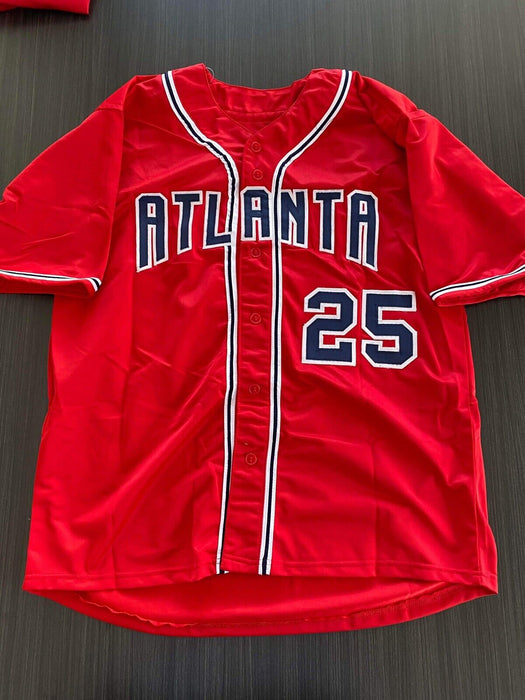 Andruw Jones Atlanta Braves Autographed Custom Jersey JSA