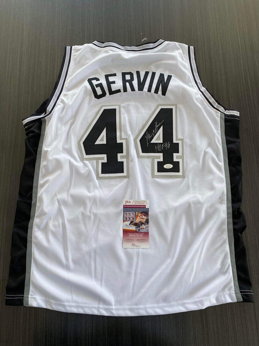 George Gervin San Antonio Spurs Autographed Custom Jersey JSA Inscribed