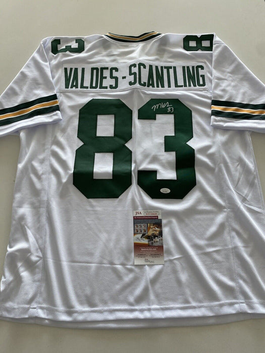 Marquez Valdes Scantling Green Bay Packers Autographed Custom Jersey JSA