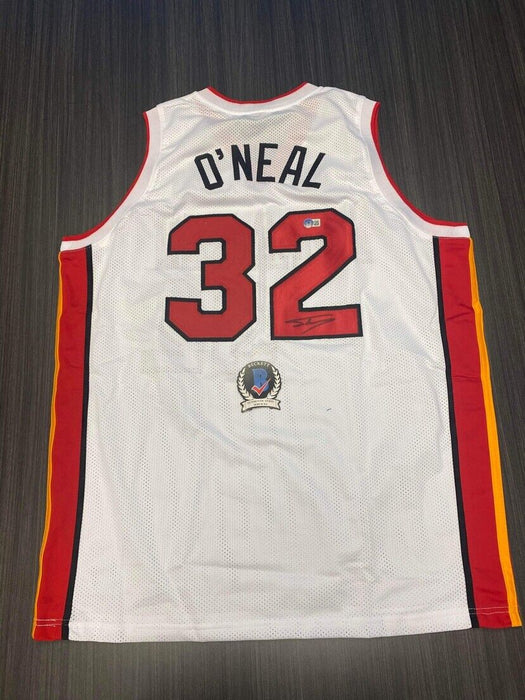 Shaquille O'Neal Miami Heat Autographed Custom Jersey Beckett